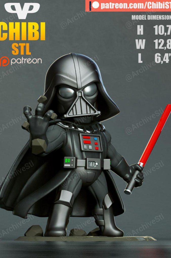 星球大战 (Star Wars) 达斯·维达(Darth Vader) 3D打印图纸